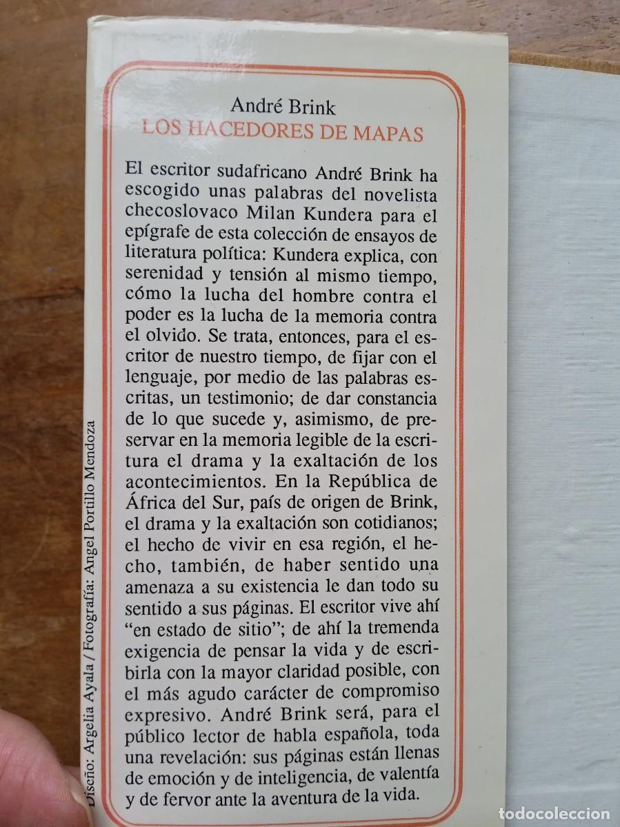 Libros de segunda mano: Los hacedores de mapas. Andr&eacute; Brink - Foto 2