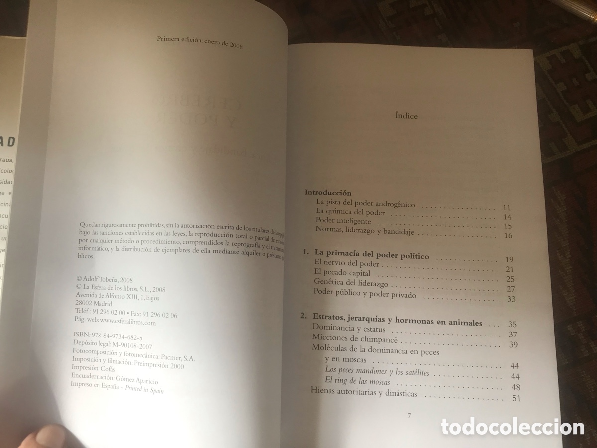 Libros de segunda mano: Cerebro y poder. Adolf Tobe&ntilde;a. - Foto 5