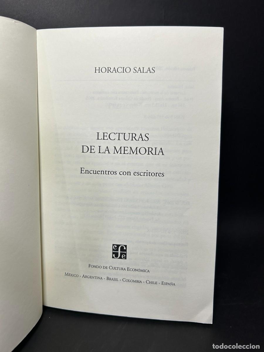 Libros de segunda mano: HORACIO SALAS - LECTURAS DE LA MEMORIA - PRIMERA EDICI&Oacute;N - 2005 - Foto 3