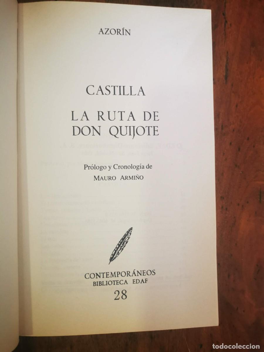 Libros de segunda mano: AZOR&Iacute;N. Castilla; La ruta de Don Quijote - Foto 2