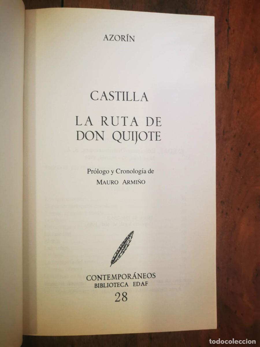 Libros de segunda mano: AZOR&Iacute;N. Castilla; La ruta de Don Quijote - Foto 3