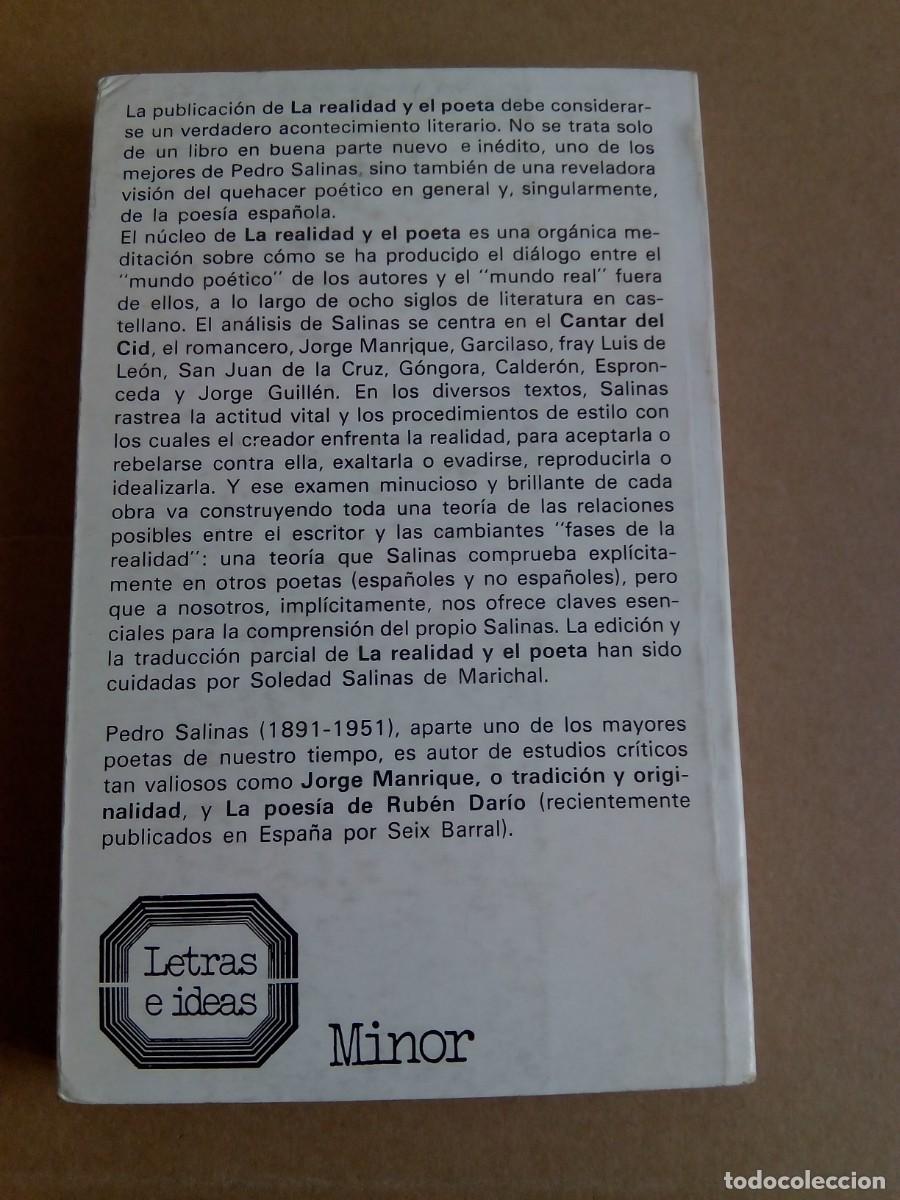Libros de segunda mano: LA REALIDAD Y EL POETA / PEDRO SALINAS - Foto 2