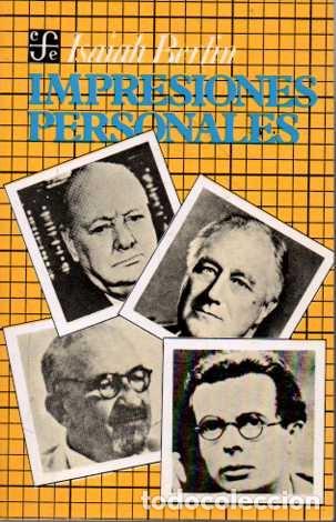 Libros de segunda mano: IMPRESIONES PERSONALES. - BERLIN, Isaiah., Alejandro. - Foto 1