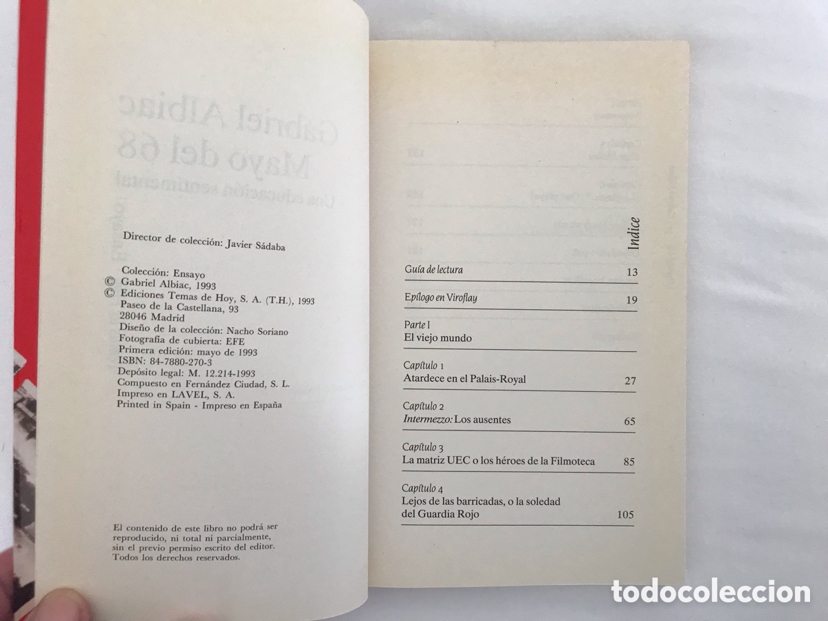 Libros de segunda mano: Gabriel Albiac. Mayo del 68. Una educaci&oacute;n sentimental - Foto 5