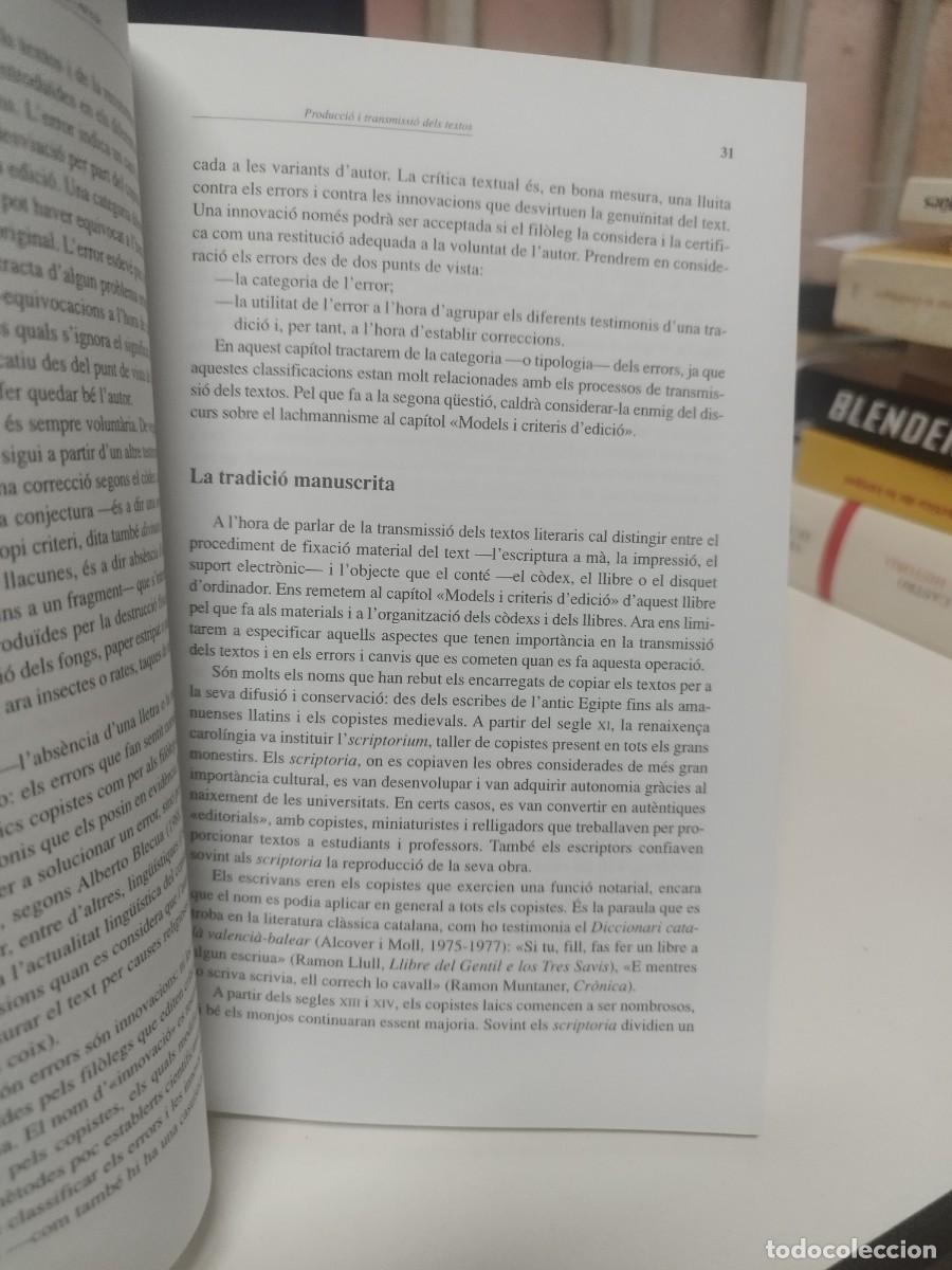 Libros de segunda mano: Ledici&oacute; de textos: hist&ograve;ria i m&egrave;tode. V&iacute;ctor Mart&iacute;nez-Gil. - Foto 4