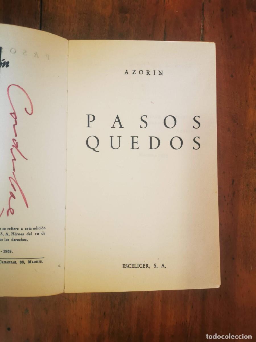 Libros de segunda mano: AZOR&Iacute;N. Pasos quedos - Foto 2