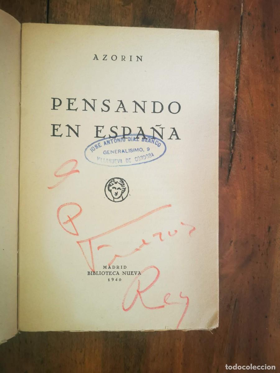 Libros de segunda mano: AZOR&Iacute;N. Pensando en Espa&ntilde;a - Foto 2