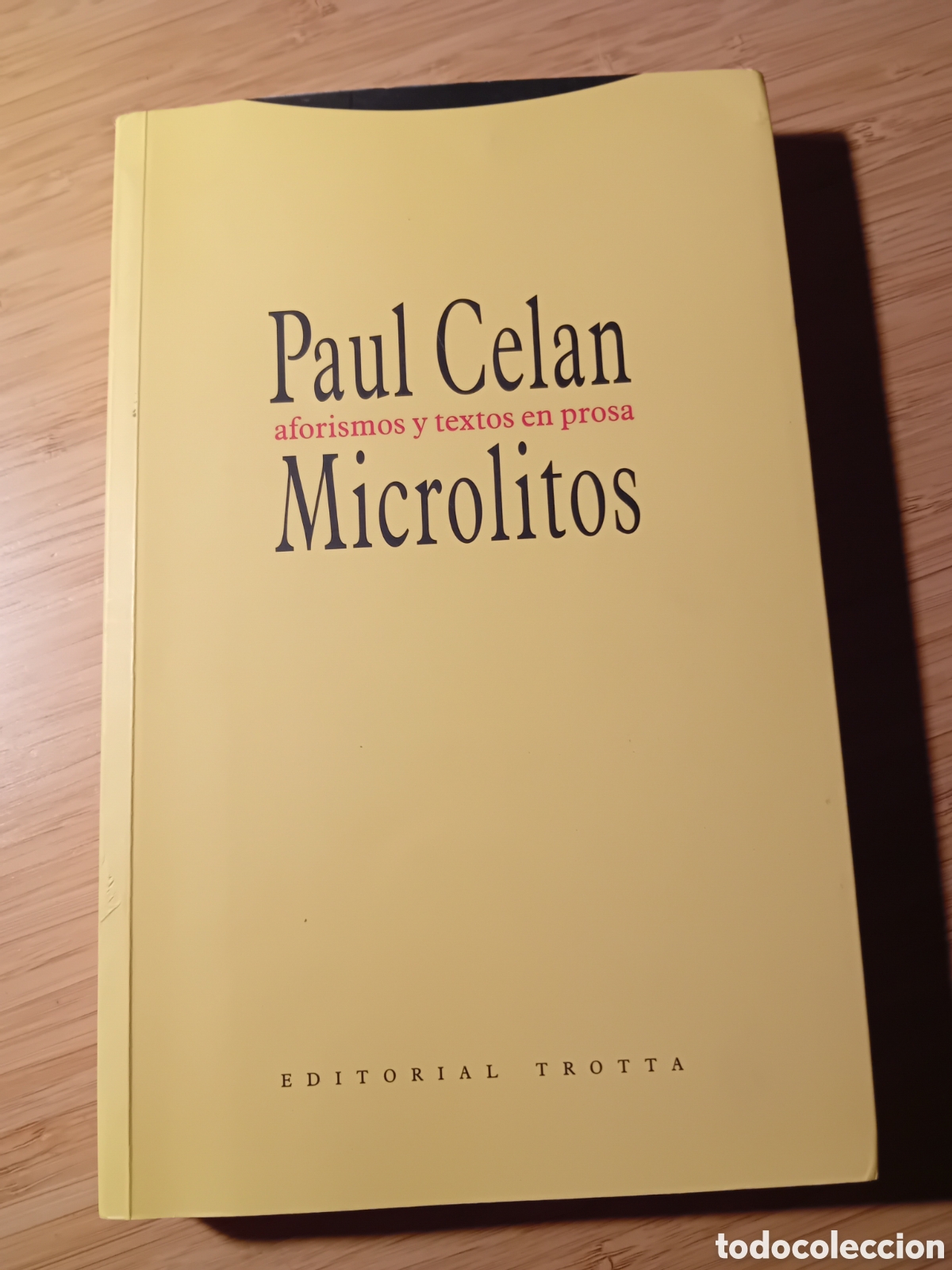 Libros de segunda mano: Microlitos. Aforismos y textos en prosa - Paul Celan (Trotta 2015) - Foto 1