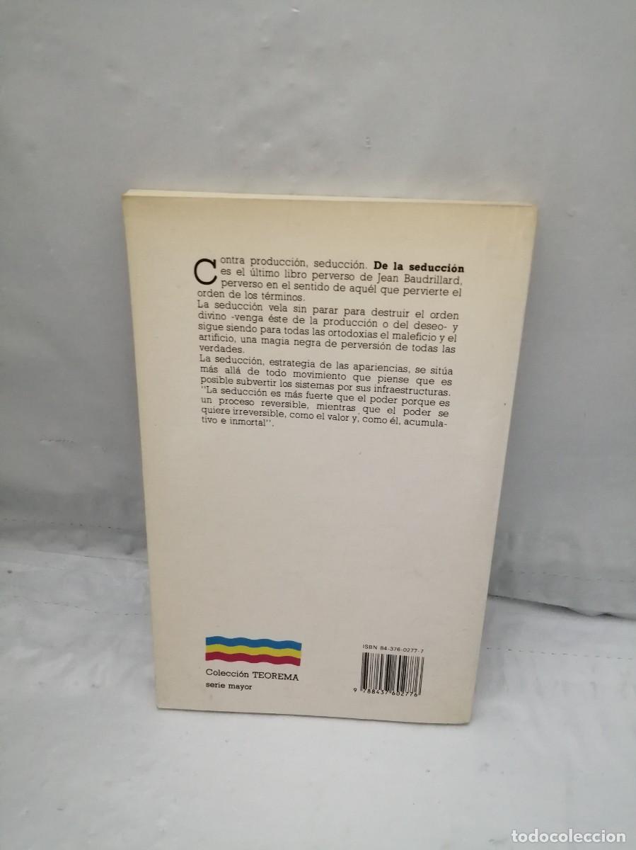 Libros de segunda mano: De la Seducci&oacute;n (Colecci&oacute;n: Teorema) - Foto 2