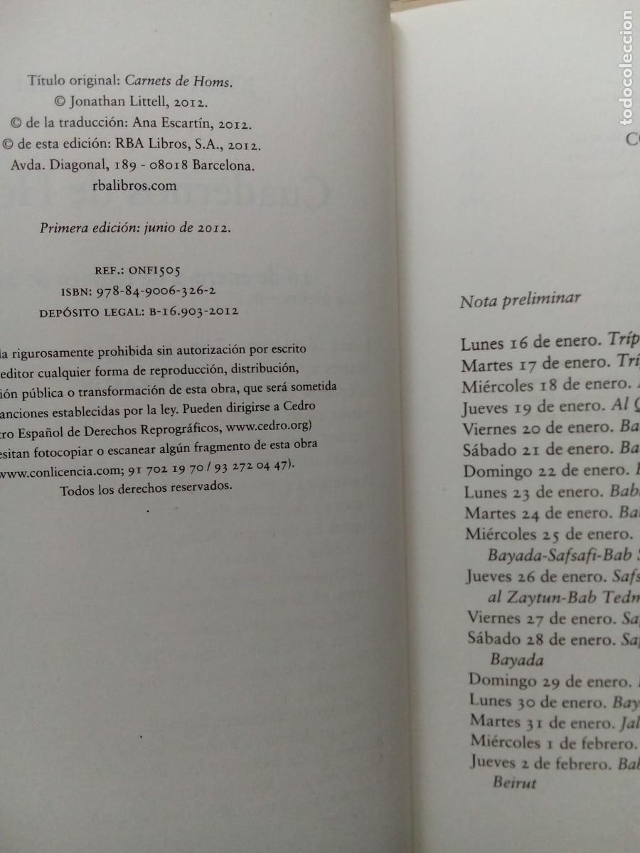 Libros de segunda mano: Cuadernos de Homs. Jonathan Littell - Foto 4