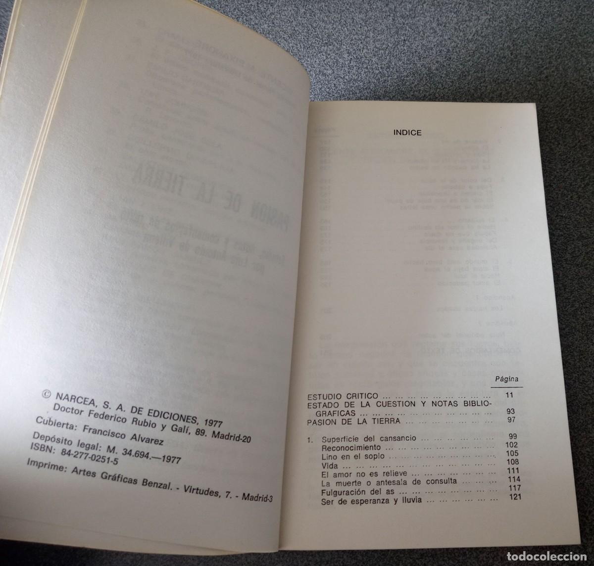 Libros de segunda mano: Pasi&oacute;n De La Tierra Vicente Aleixandre - Foto 4