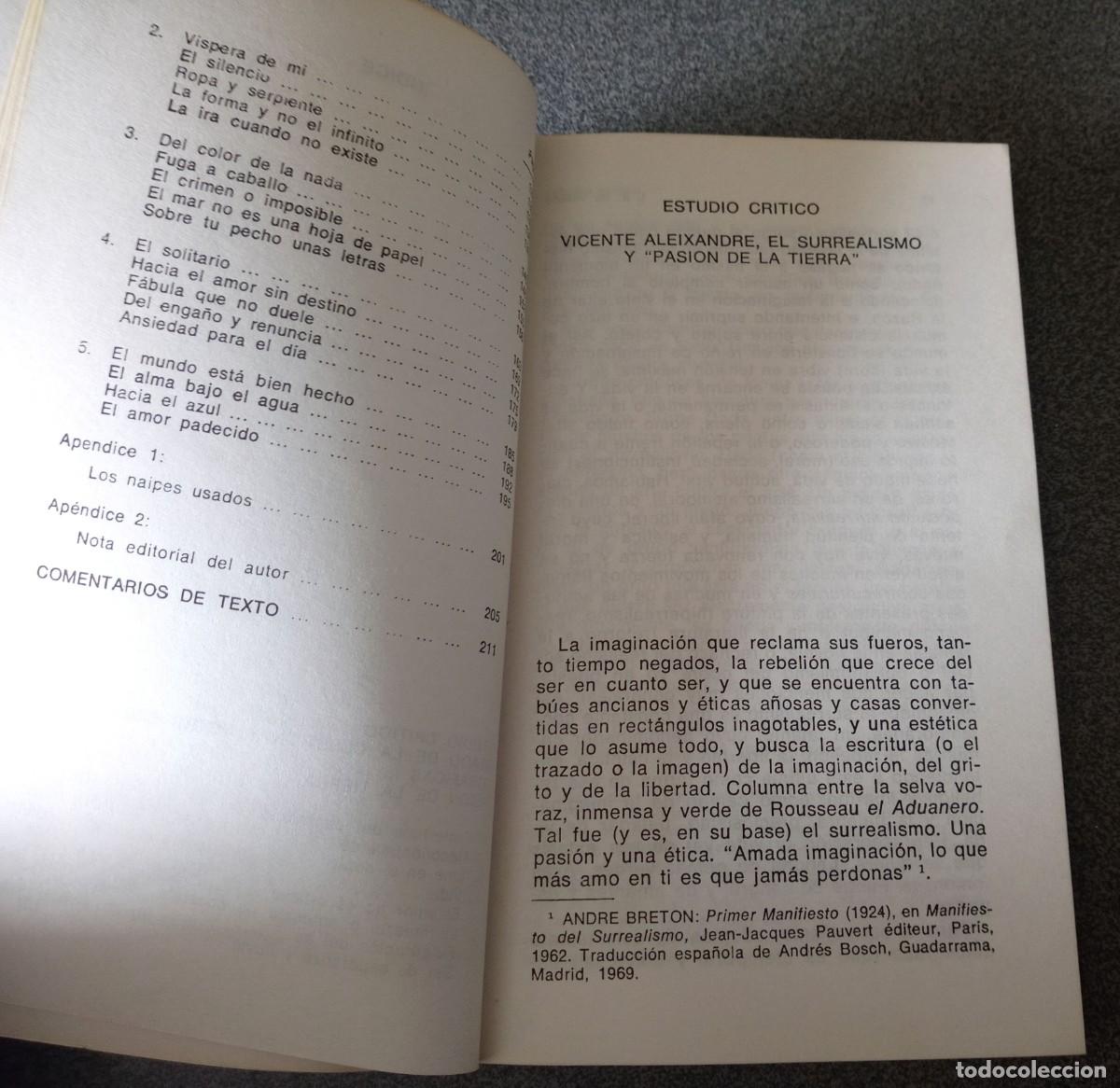 Libros de segunda mano: Pasi&oacute;n De La Tierra Vicente Aleixandre - Foto 5