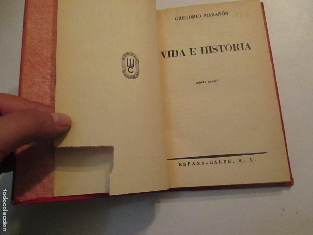 Libros de segunda mano: GREGORIO MARA&Ntilde;&Oacute;N Vida e historia W30831 - Foto 2