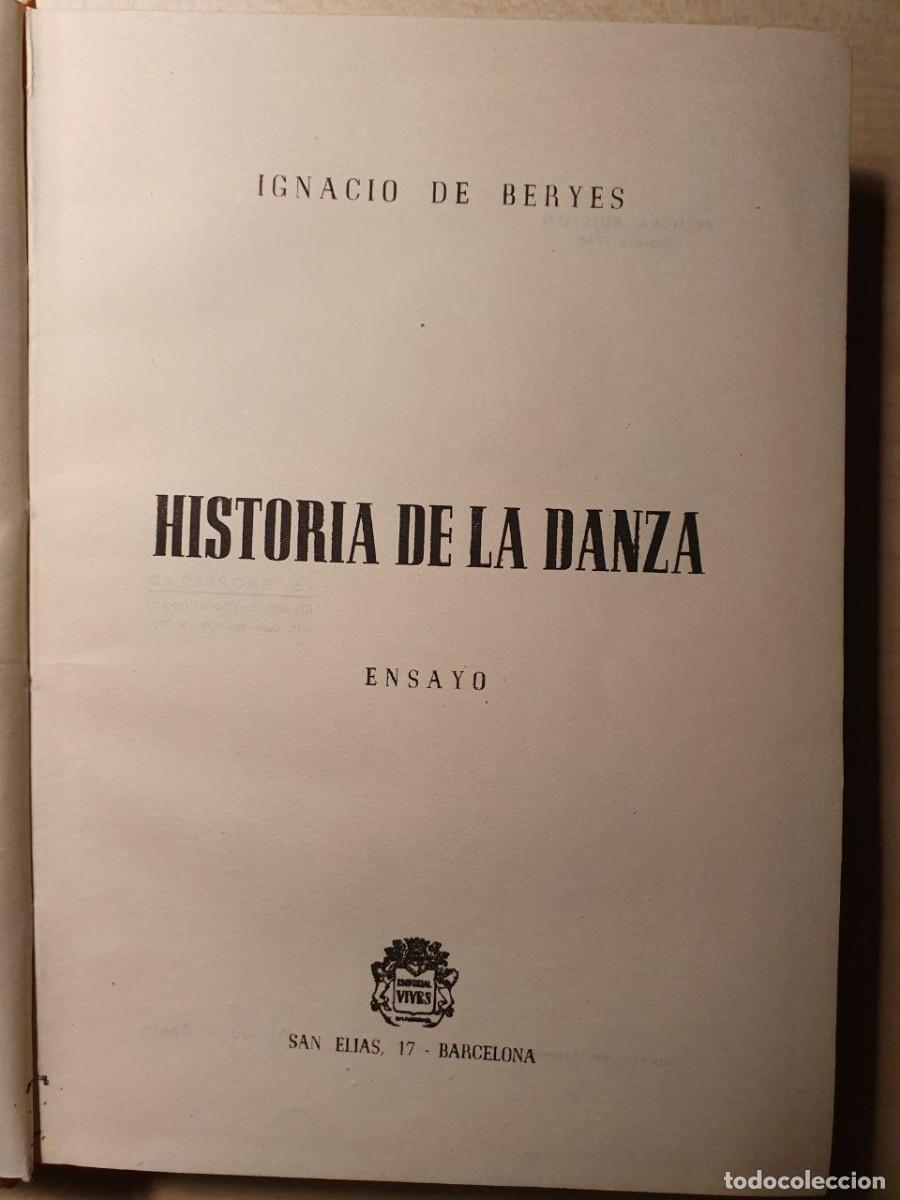 Libros de segunda mano: DE BERYES, Ignacio. Historia de la Danza. Ensayo - Foto 1