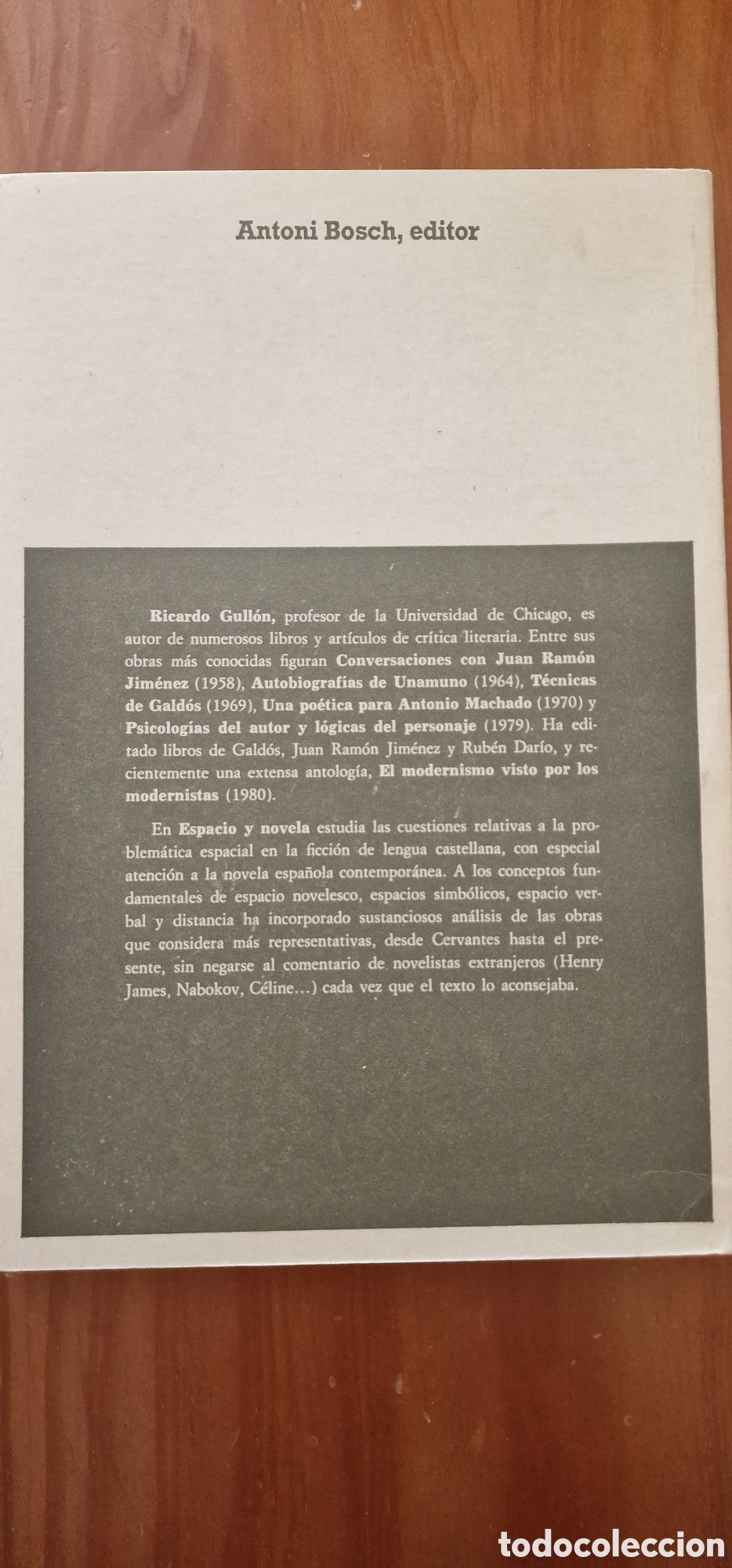 Libros de segunda mano: Espacio y Novela - Ricardo Gull&oacute;n - Foto 2