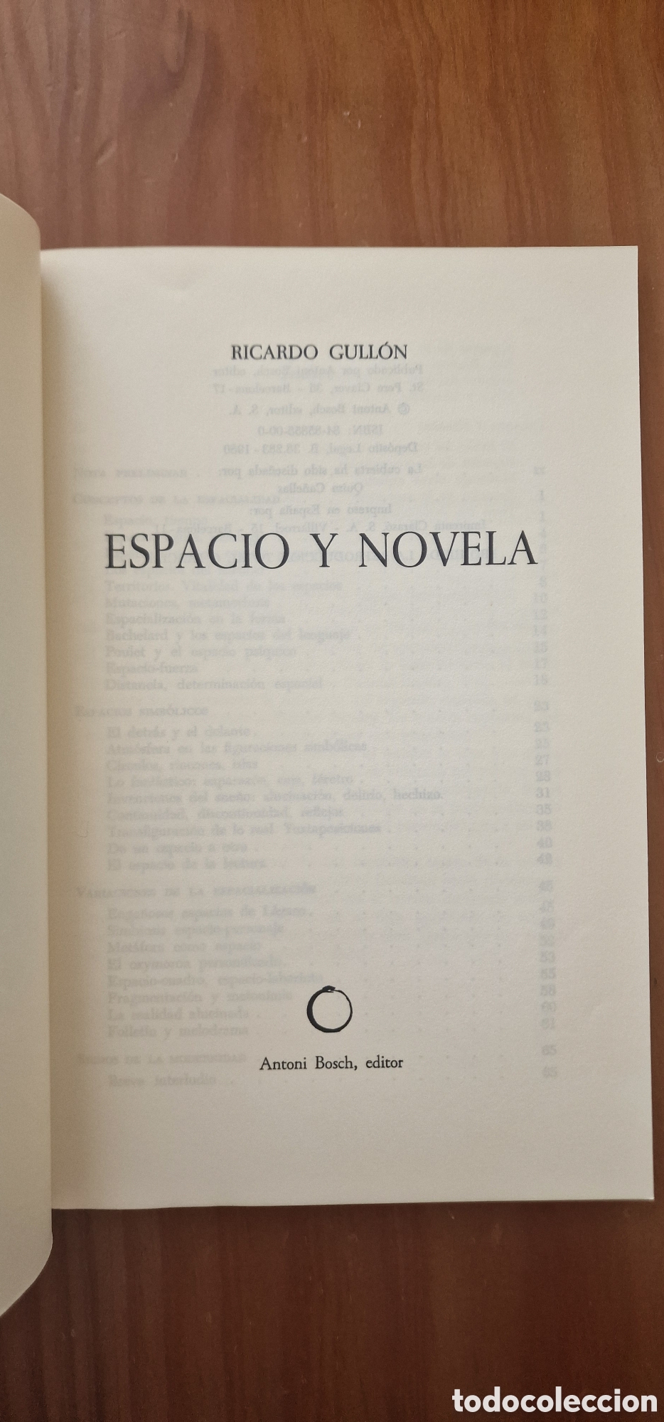Libros de segunda mano: Espacio y Novela - Ricardo Gull&oacute;n - Foto 4