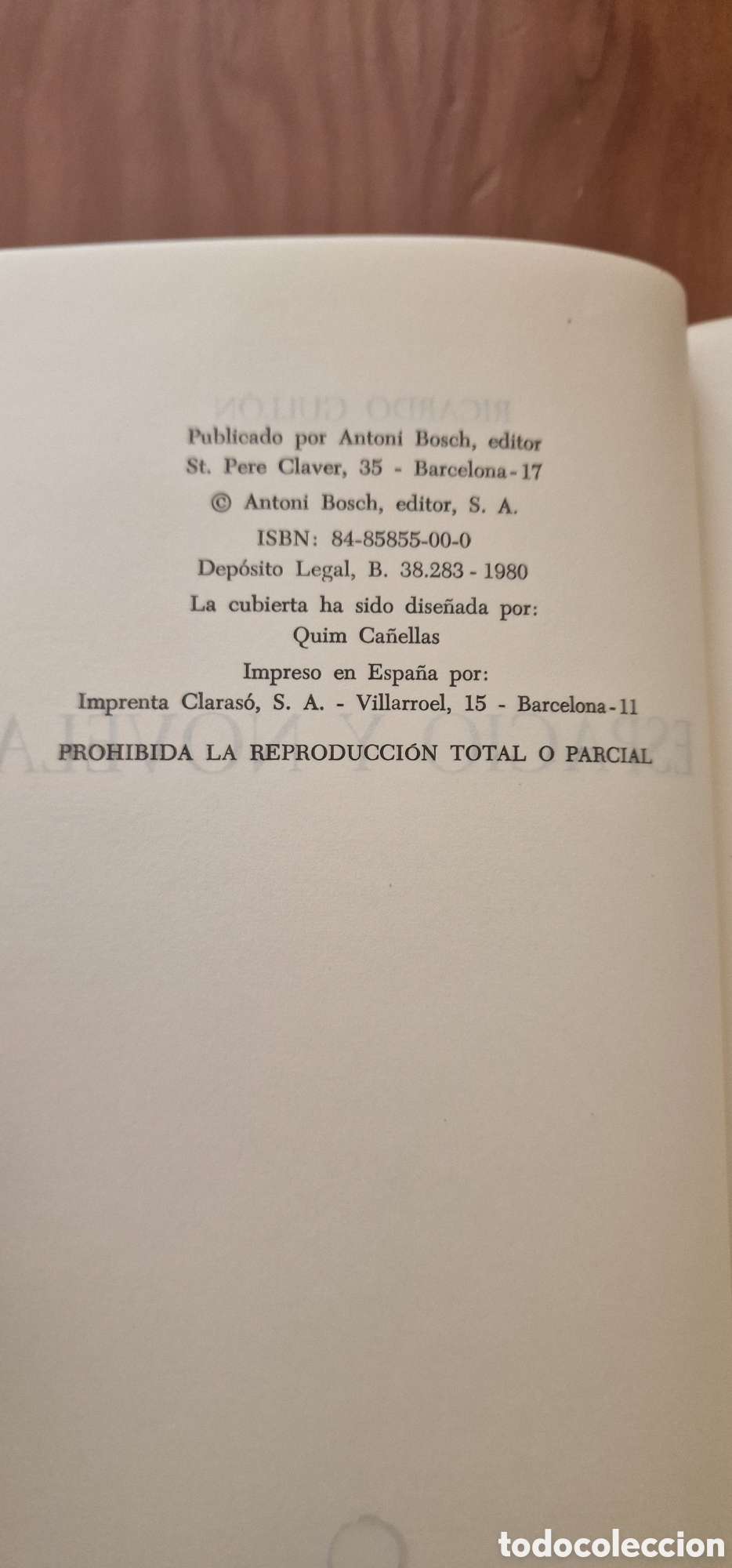 Libros de segunda mano: Espacio y Novela - Ricardo Gull&oacute;n - Foto 5