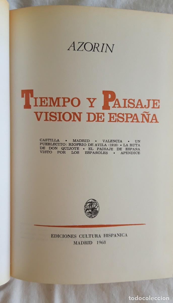 Libros de segunda mano: Tiempo y Paisaje Vision de Espa&ntilde;a Azorin - Foto 3