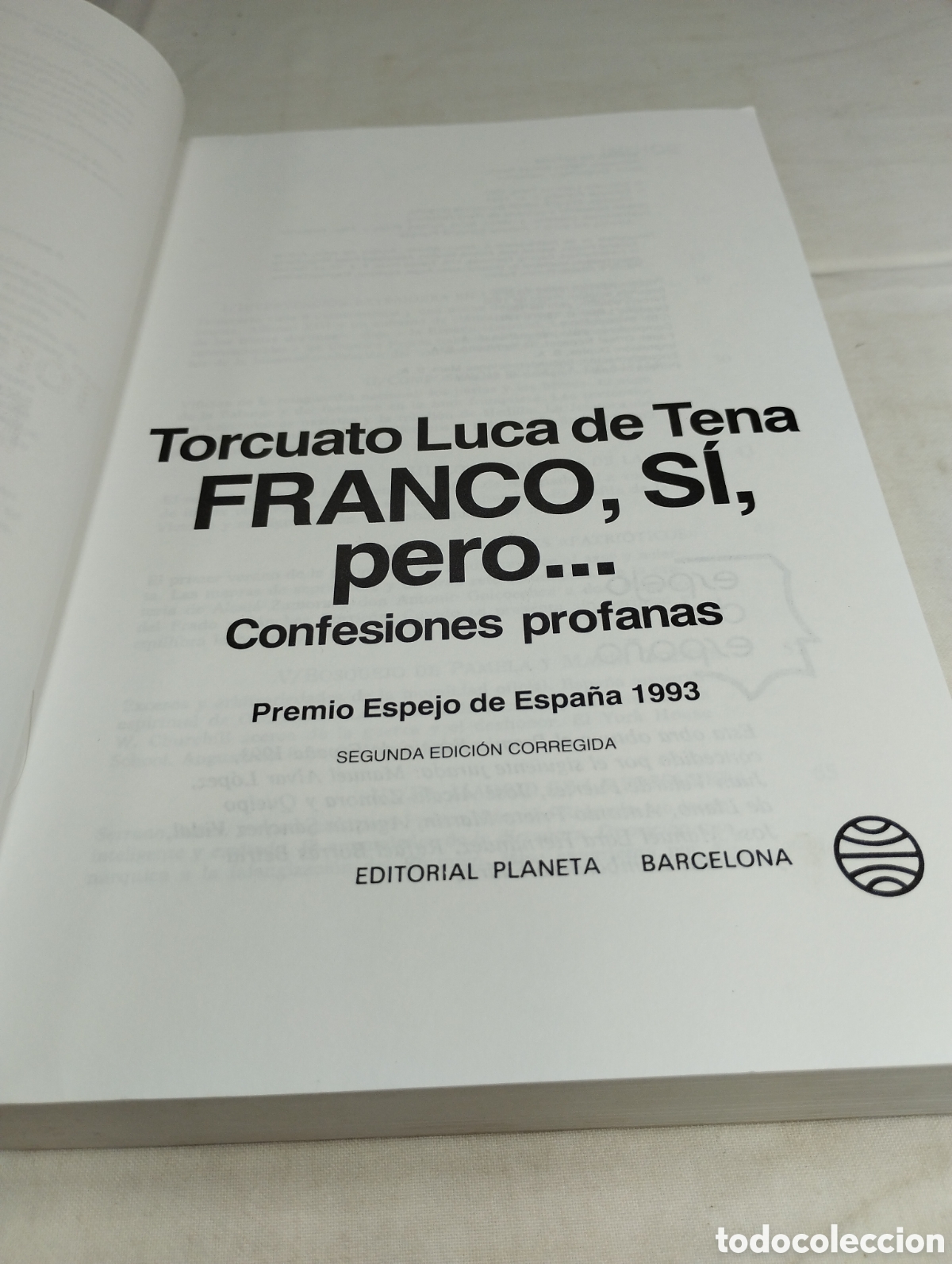Libros de segunda mano: Franco, si, pero... Torcuato Luca de Tena, 1993 - Foto 2