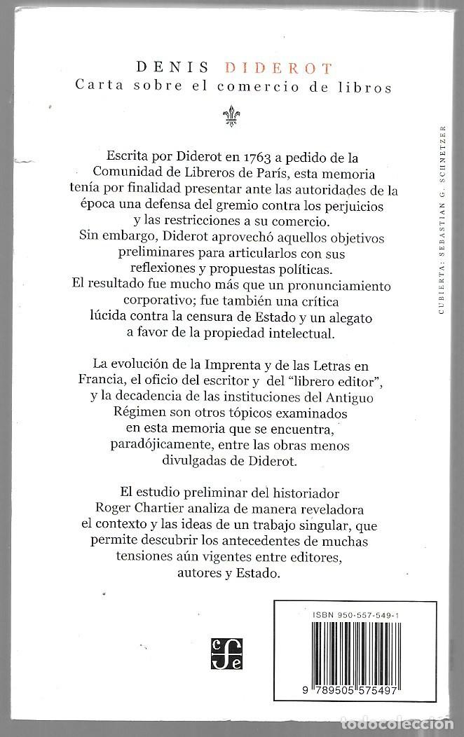 Libros de segunda mano: Denis Diderot . Carta sobre el comercio de libros - Foto 2