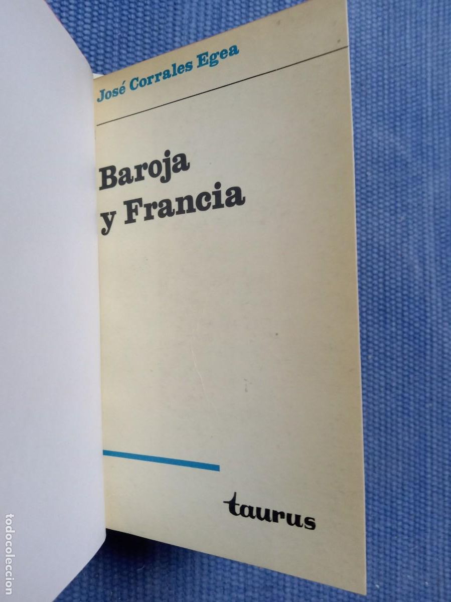 Libros de segunda mano: Corrales Egea, Jos&eacute;: Baroja y Francia - Foto 2