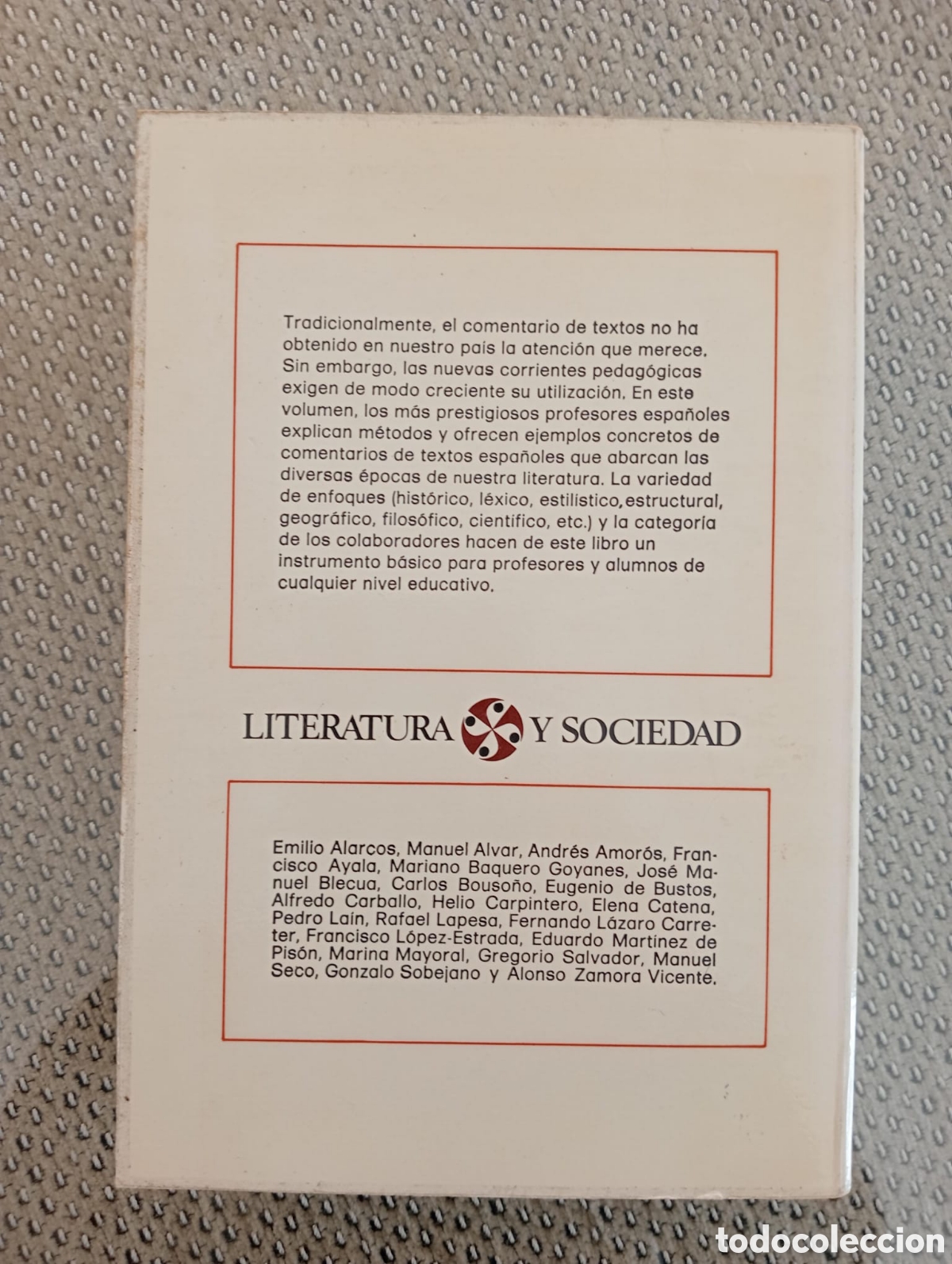 Libros de segunda mano: El comentario de textos. Tomo I. Ed. Castalia 1983. - Foto 5
