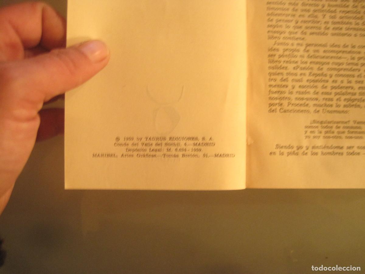 Libros de segunda mano: Pedro La&iacute;n Entralgo - Ejercicios de comprension - Taurus 1959 - Foto 2