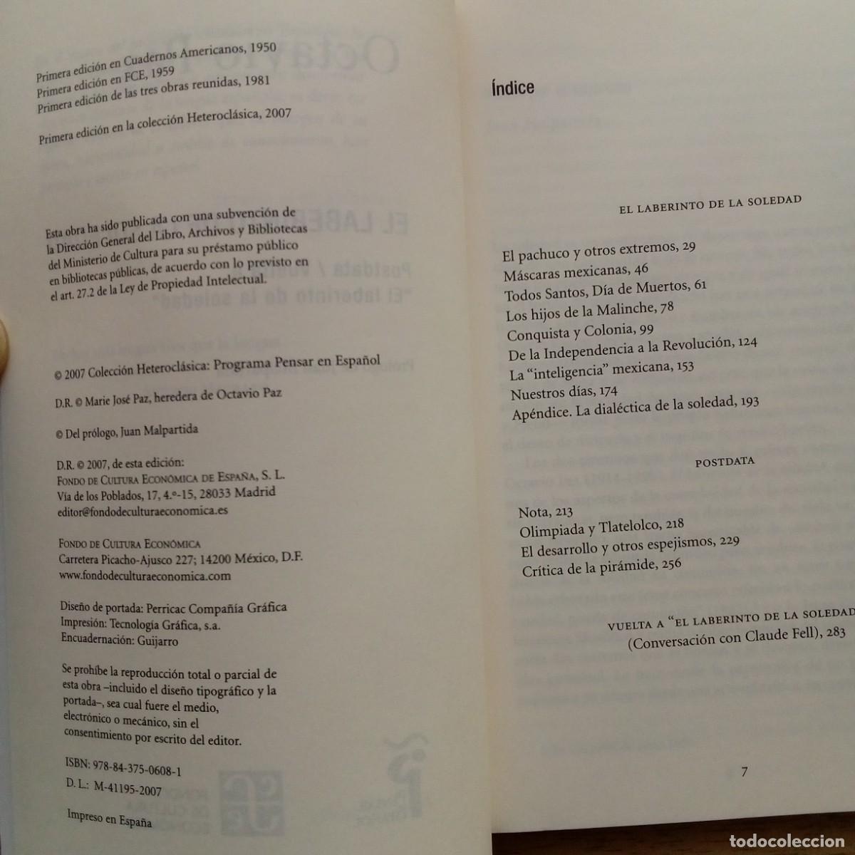 Libros de segunda mano: El laberinto de la soledad. Octavio Paz - Foto 3