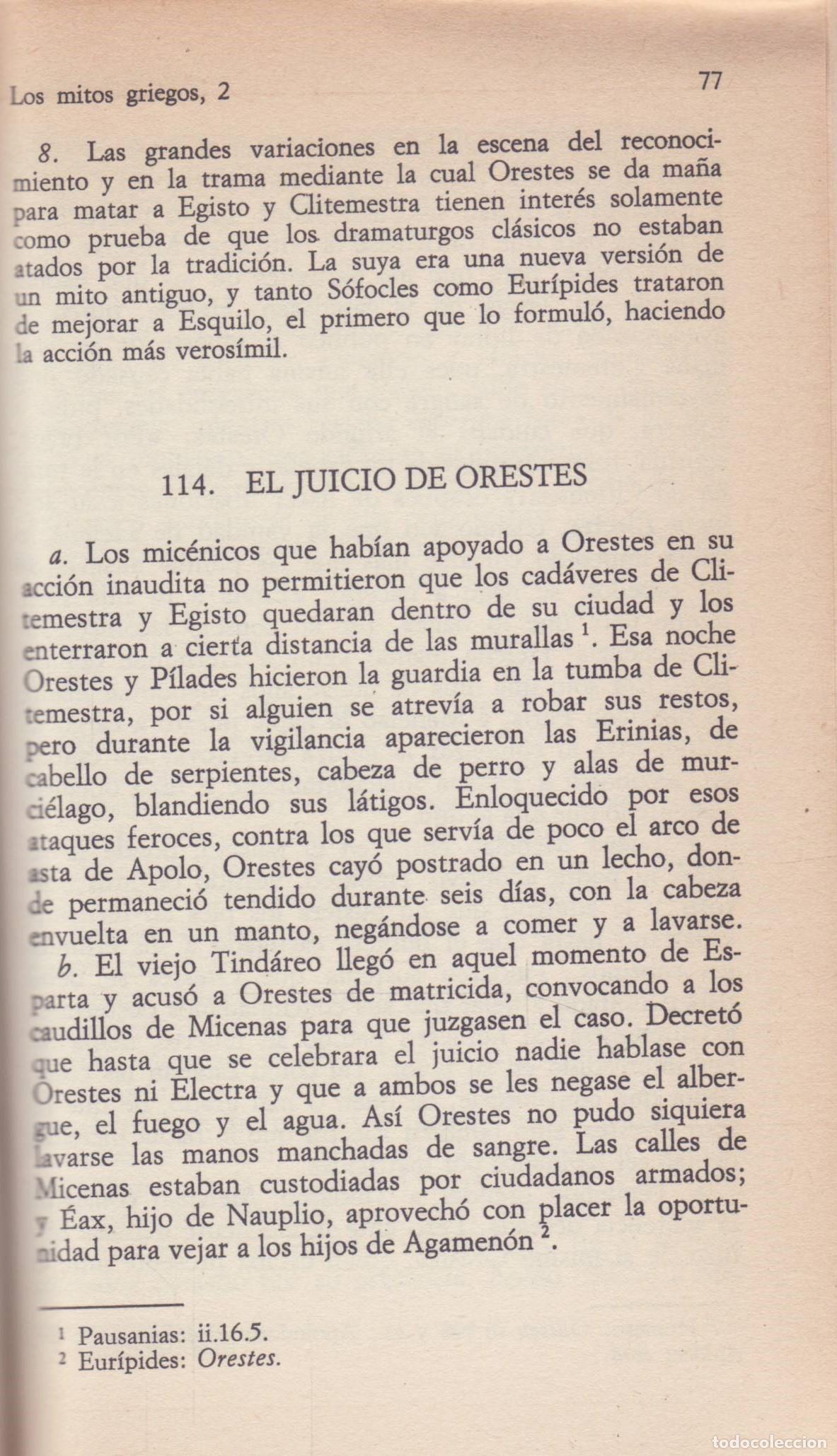 Libros de segunda mano: Los mitos griegos (2) - Graves, Robert - Foto 2