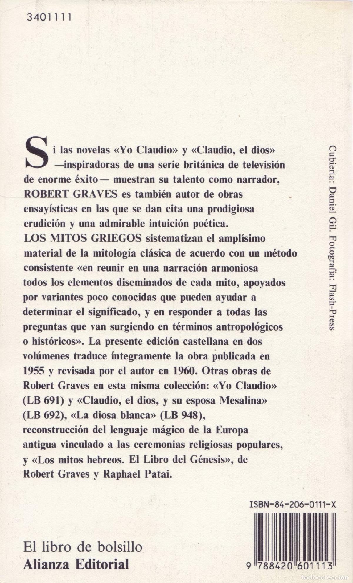 Libros de segunda mano: Los mitos griegos (2) - Graves, Robert - Foto 3