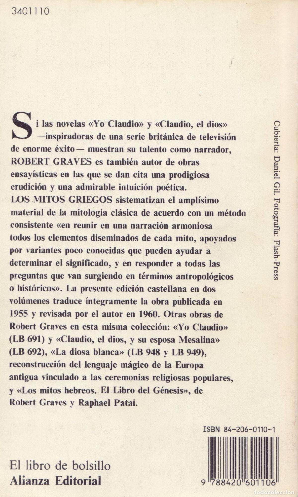 Libros de segunda mano: Los mitos griegos (1) - Graves, Robert - Foto 3