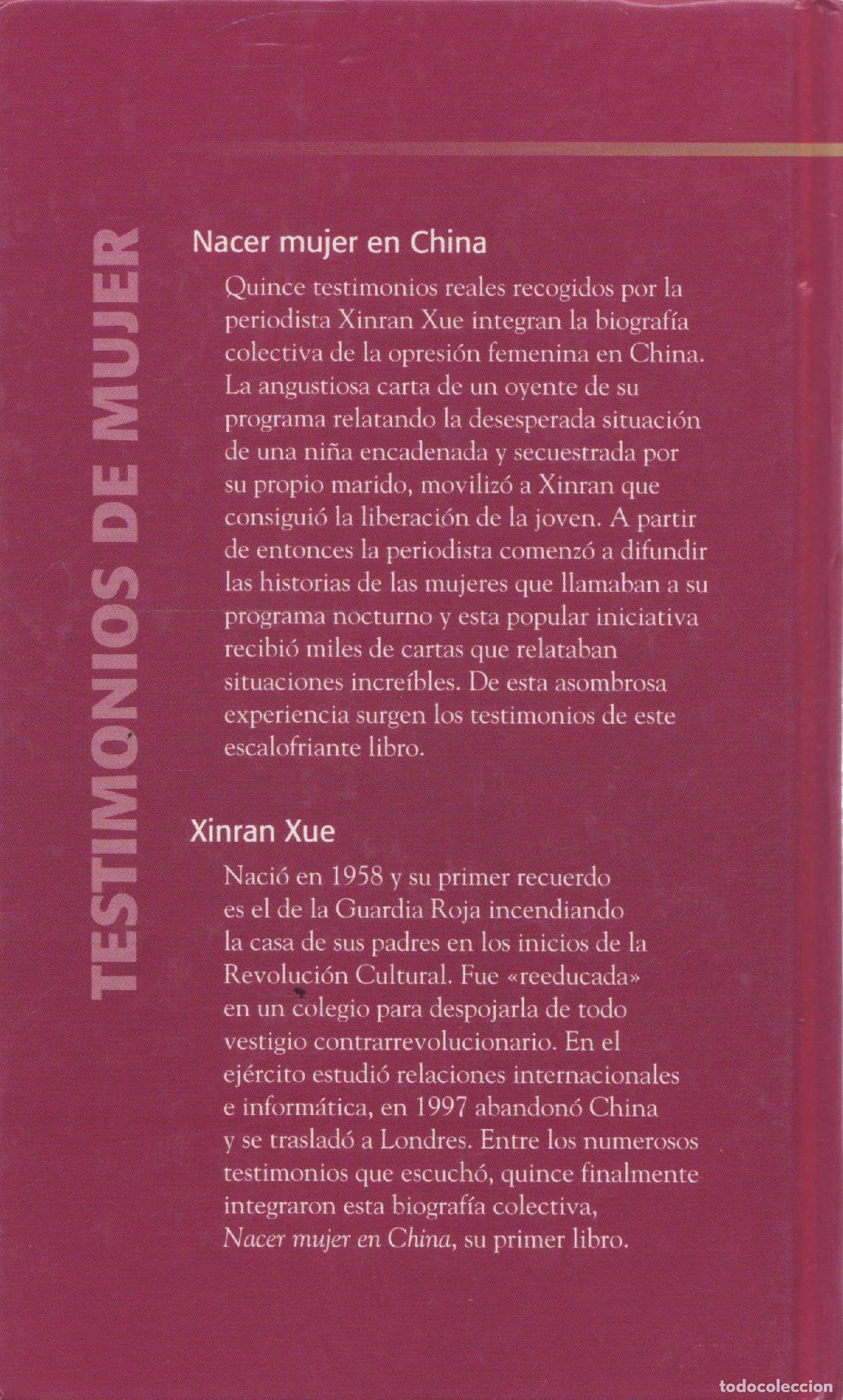 Libros de segunda mano: Nacer mujer en China - Xue, Xinran - Foto 3