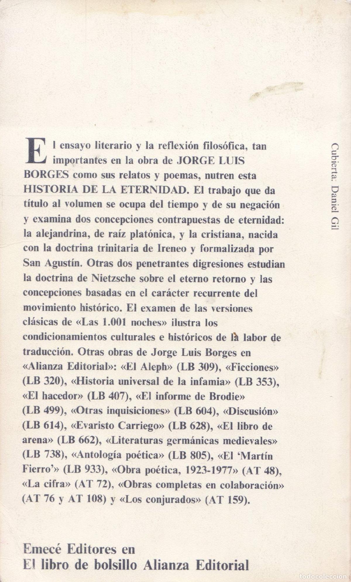 Libros de segunda mano: Historia de la eternidad - Borges, Jorge Luis - Foto 2