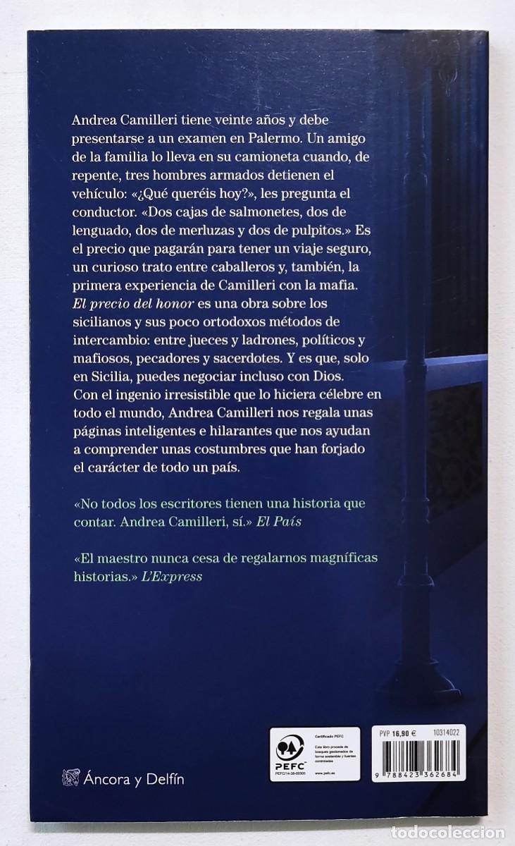 Libros de segunda mano: EL PRECIO DEL HONOR. ANDREA CAMILLERI. - Foto 2