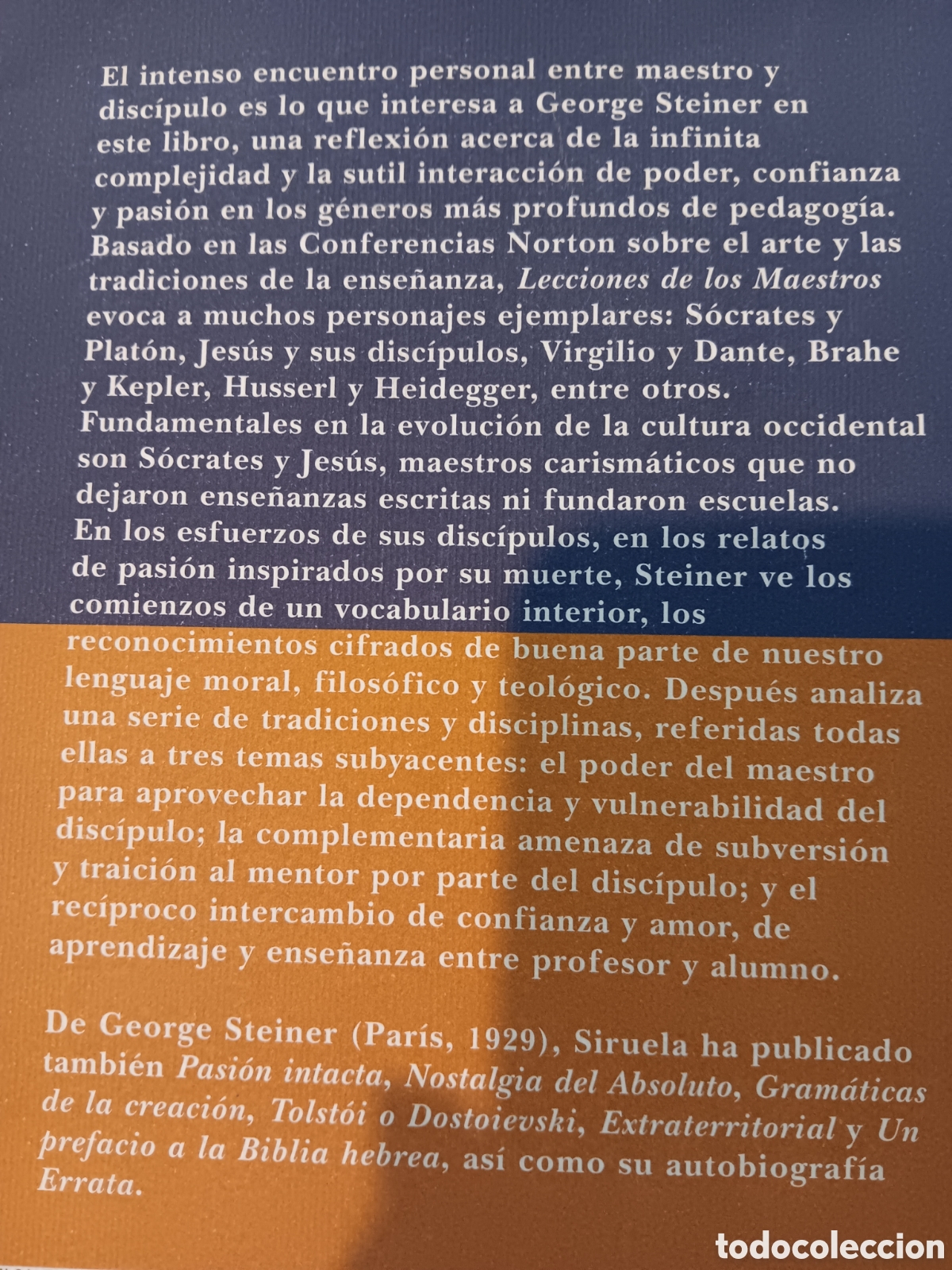 Libros de segunda mano: George Steiner. Lecciones de los maestros - Foto 2