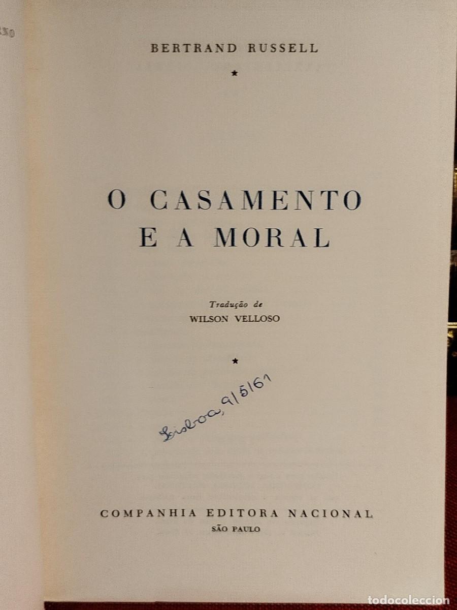 Libros de segunda mano: 1956. O casamento e a moral. Bertrand Russell. - Foto 2
