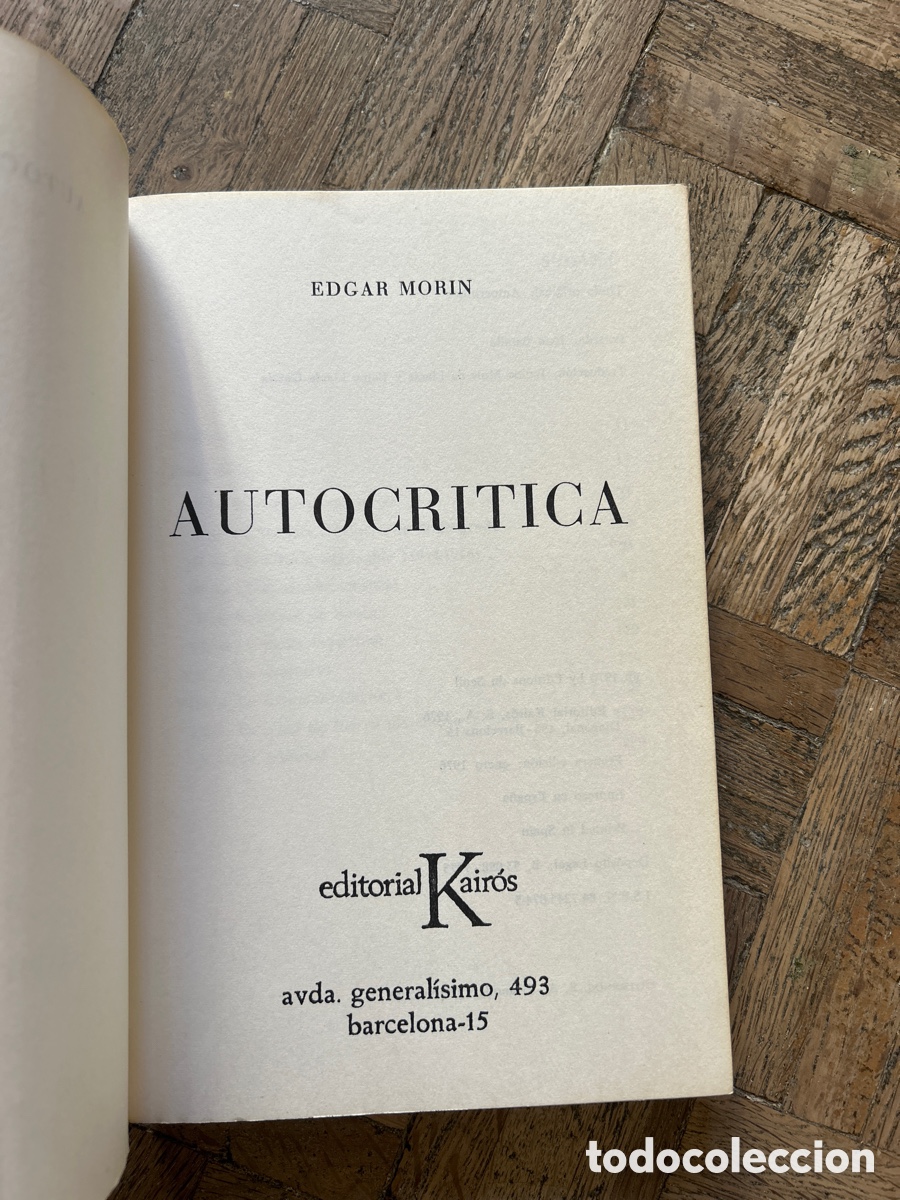 Libros de segunda mano: Autocr&iacute;tica - Edgar Morin - Kair&oacute;s (1976) - Foto 3