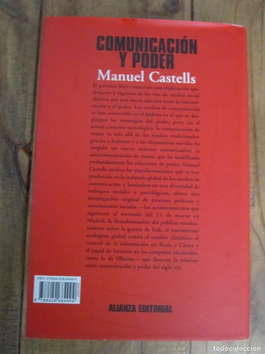 Libros de segunda mano: COMUNICACI&Oacute;N Y PODER. Manuel Castells. Alianza Editorial 2010 - Foto 2