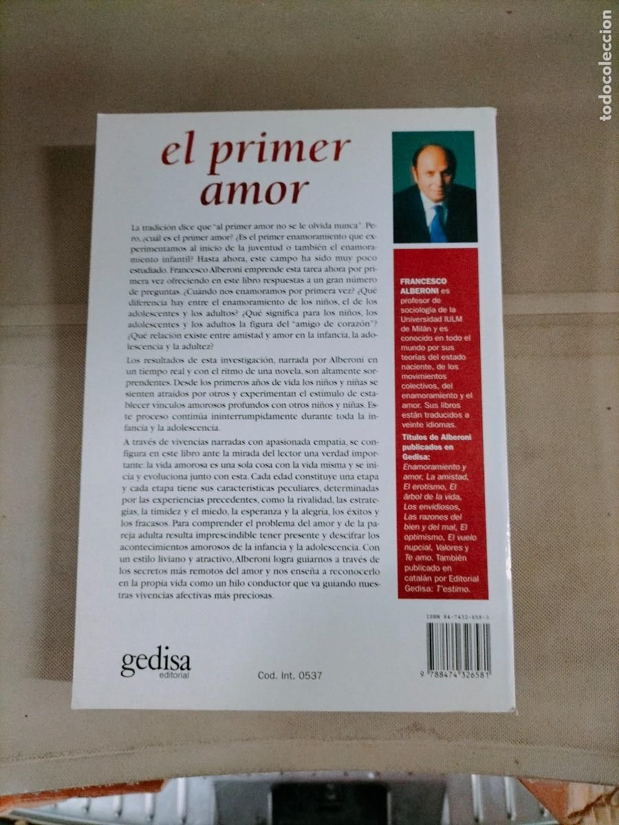 Libros de segunda mano: El primer amor - Francesco Alberoni - Foto 2