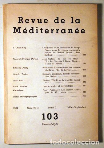 Libros de segunda mano: REVUE DE LA M&Eacute;DITERRAN&Eacute;E. N&ordm; 3. - Paris-Alger 1961 - Foto 1