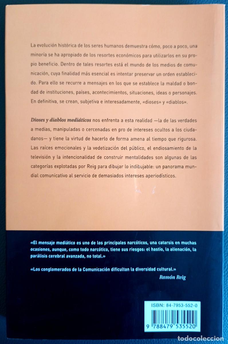 Libros de segunda mano: Ram&oacute;n Reig . Dioses y diablos medi&aacute;ticos - Foto 2