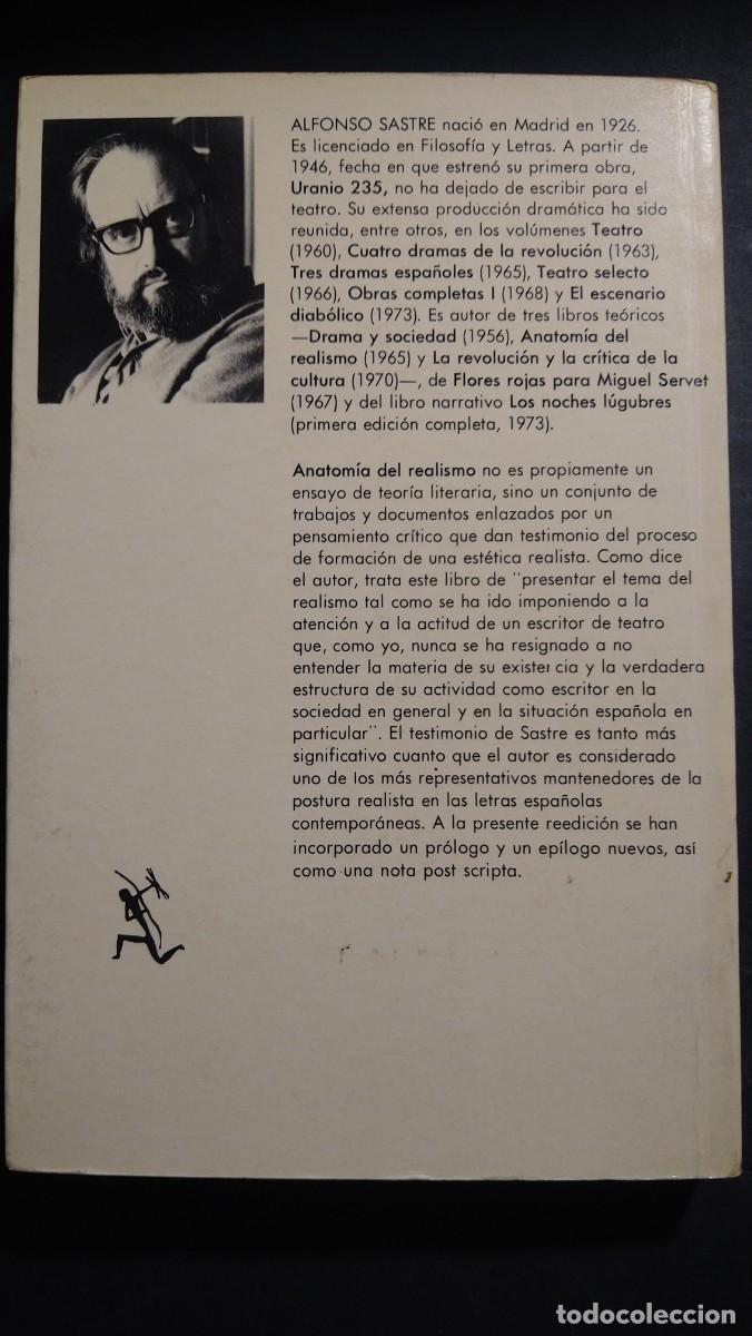 Libros de segunda mano: ANATOM&Iacute;A DEL REALISMO - ALFONSO SASTRE - Foto 2