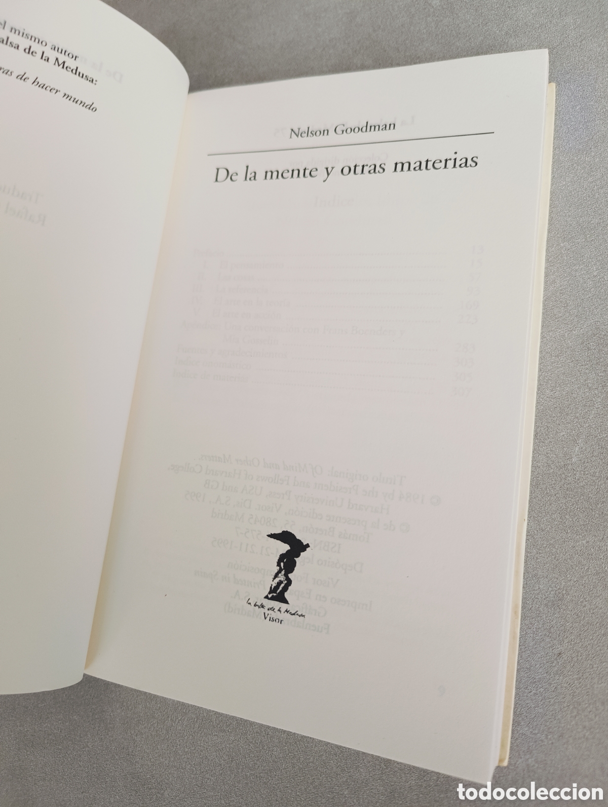 Libros de segunda mano: De la mente y otras materias. Nelson Goodman. - Foto 4