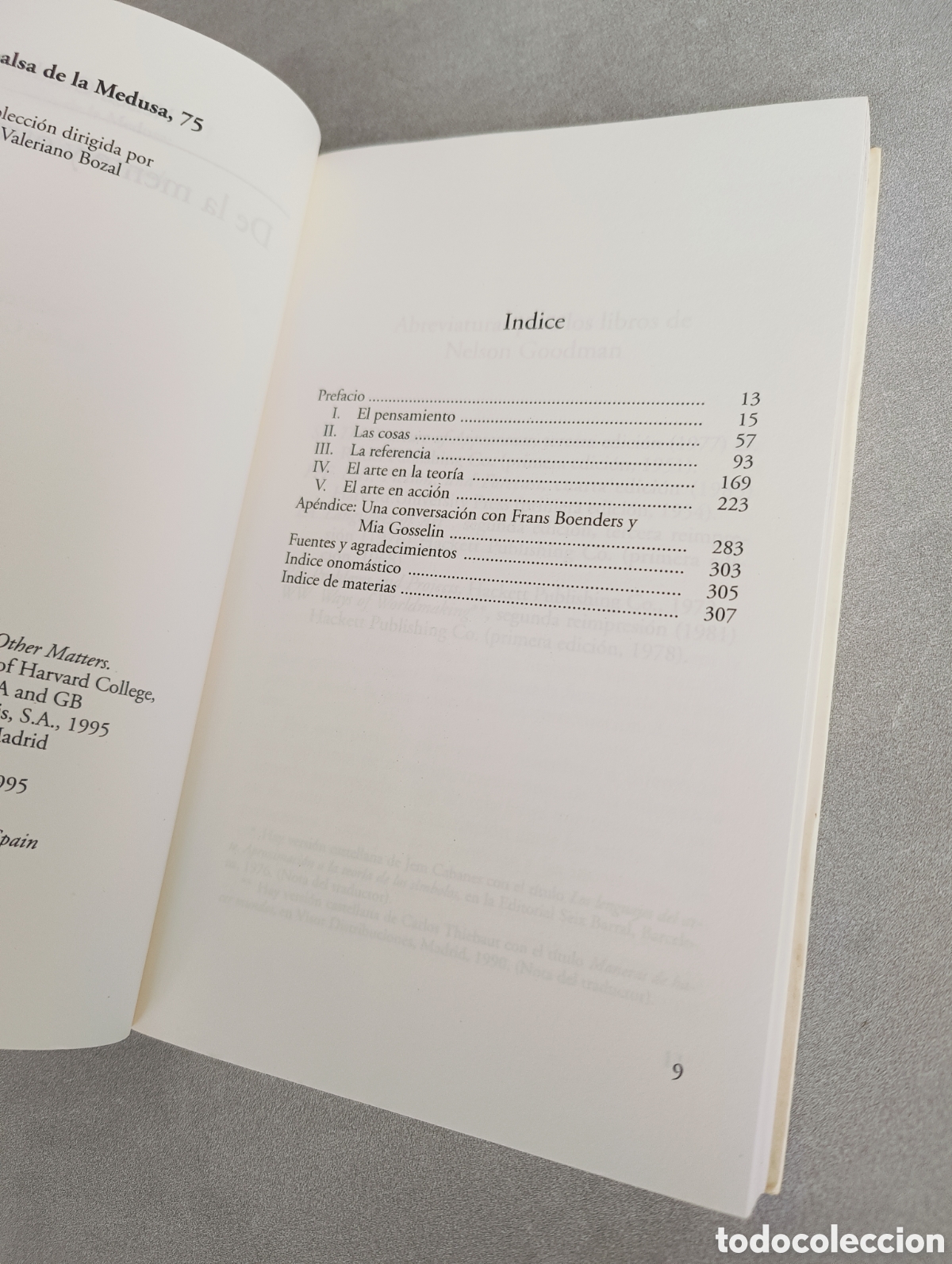 Libros de segunda mano: De la mente y otras materias. Nelson Goodman. - Foto 5