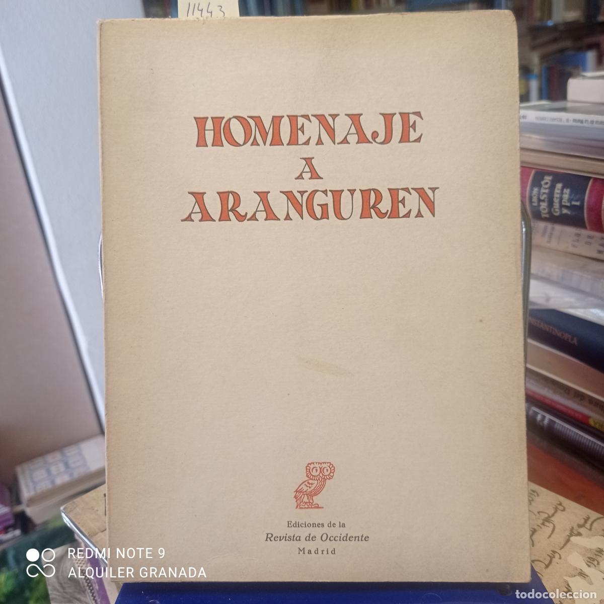 Libros de segunda mano: HOMENAJE A ARANGUREN - Vv. Aa. - Foto 1
