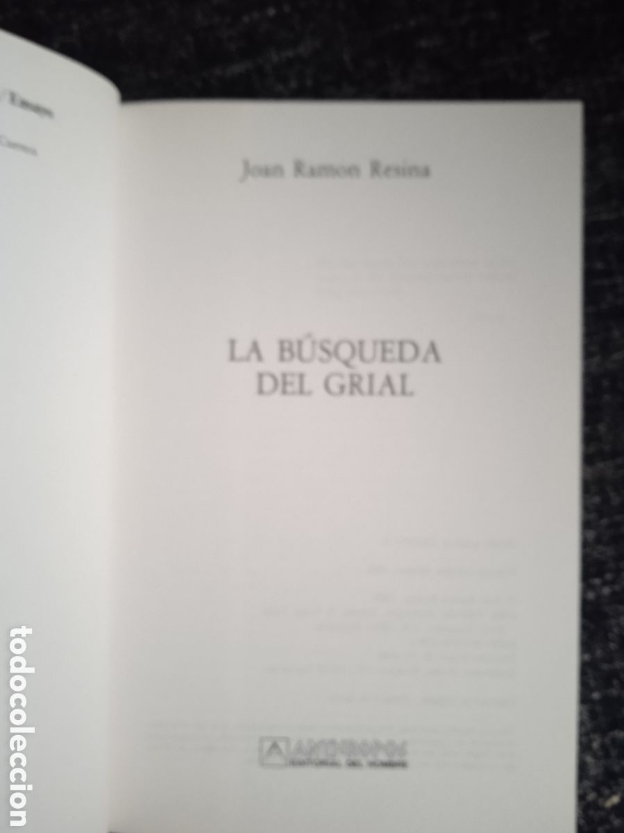 Libros de segunda mano: LA B&Uacute;SQUEDA DEL GRIAL / JOAN RAM&Oacute;N RESINA - Foto 2