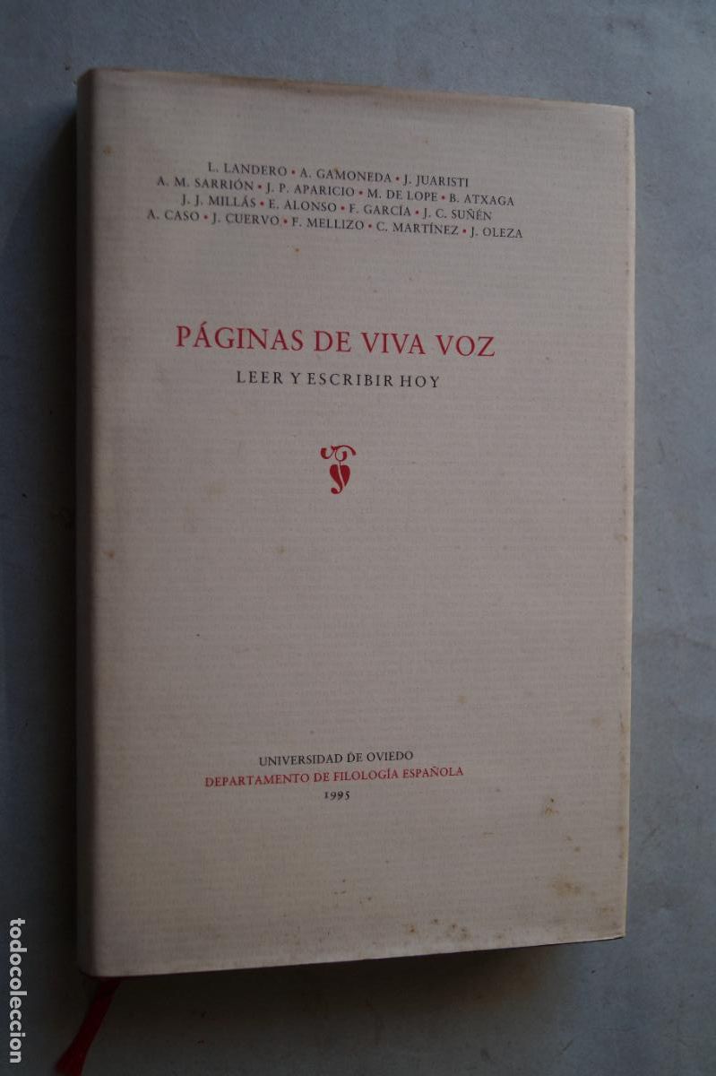 Libros de segunda mano: PAGINAS DE VIVA VOZ. LEER Y ESCRIBIR HOY. VV.AA