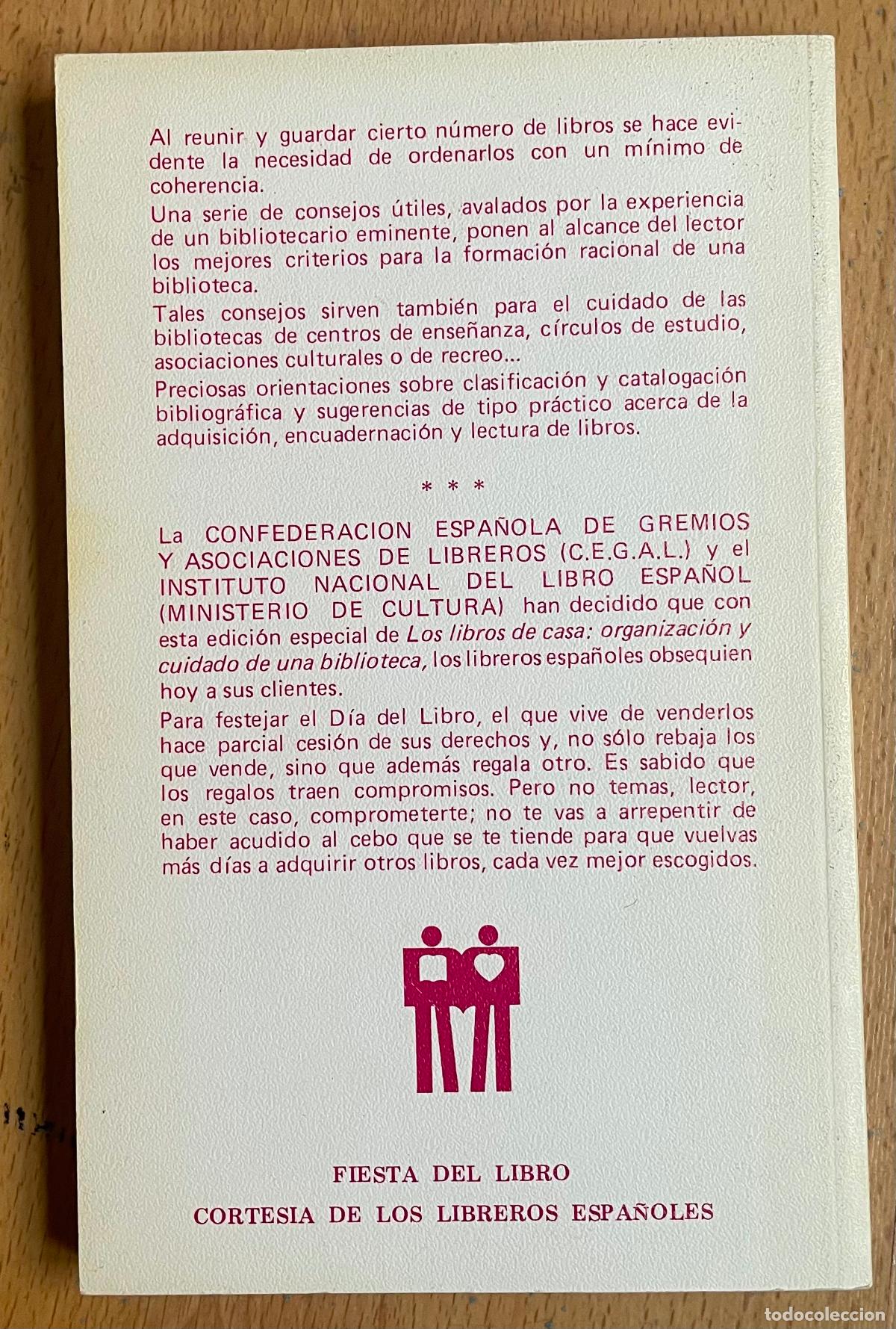 Libros de segunda mano: LOS LIBROS DE CASA, Formacion y cuidado de una biblioteca - Foto 2