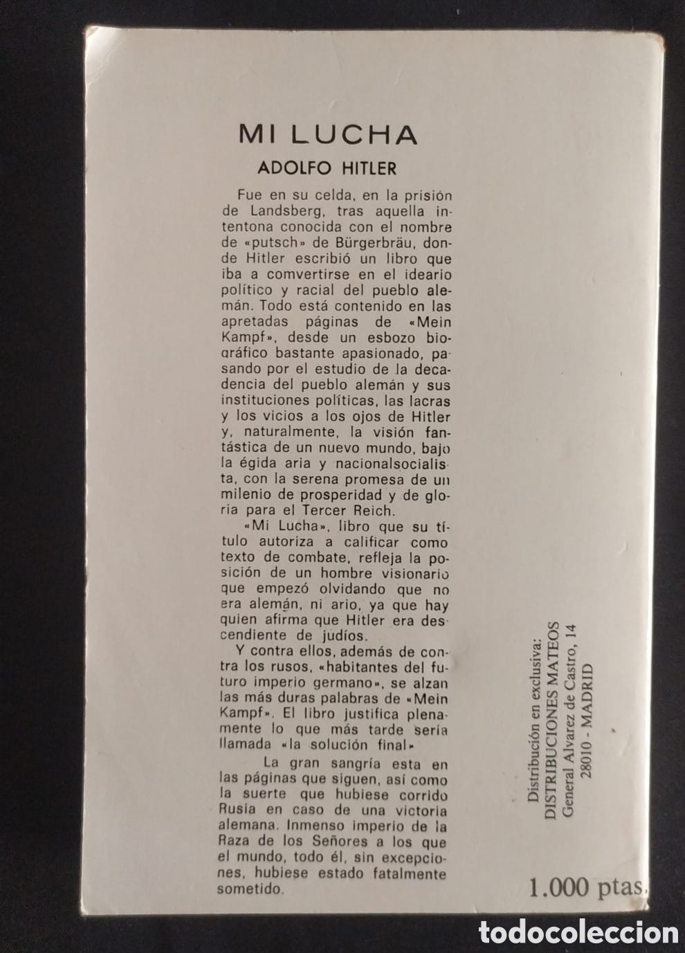 Libros de segunda mano: MI LUCHA. ADOLF HITLER. 1984 - Foto 2