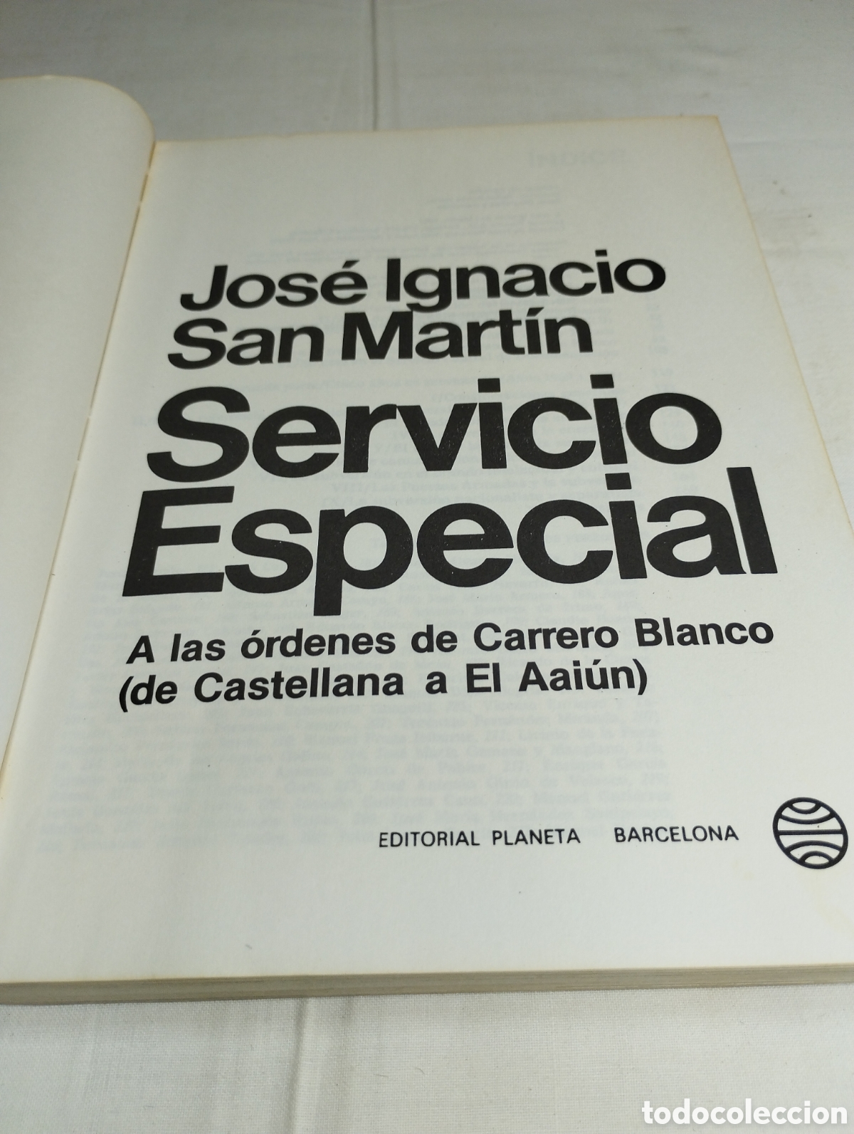 Libros de segunda mano: Servicio especial. Jos&eacute; Ignacio San Mart&iacute;n, 1983 - Foto 2